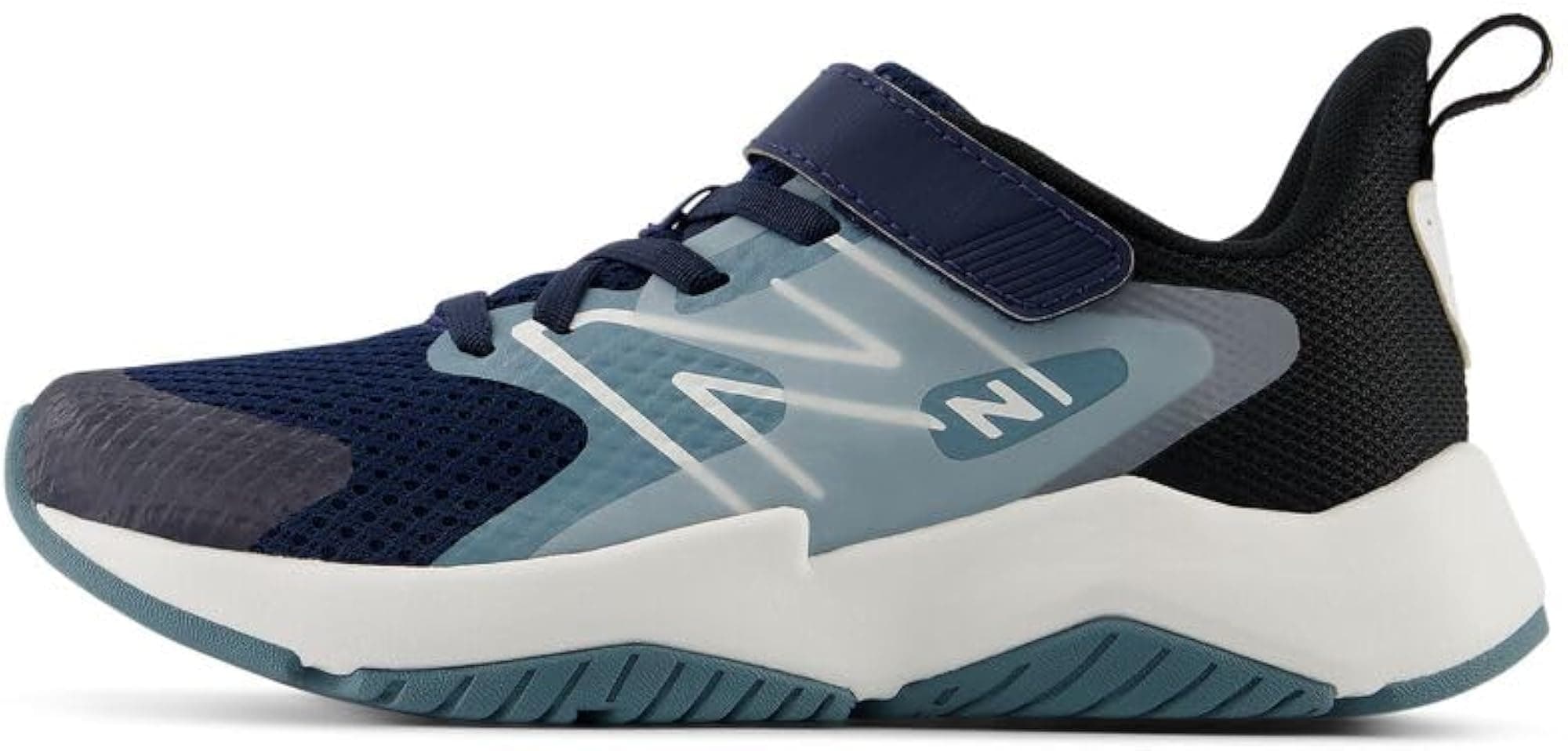 New Balance Kids Rave Run V2 Bungee - Nb Navy/Salt Water - 12 Little Kid - Thumbnail 2