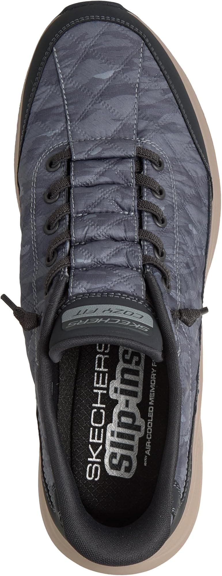 Skechers Mens Contour Foam Cozy Fit Compost Hands Free Slip-in - Black/Natural - - Thumbnail 3