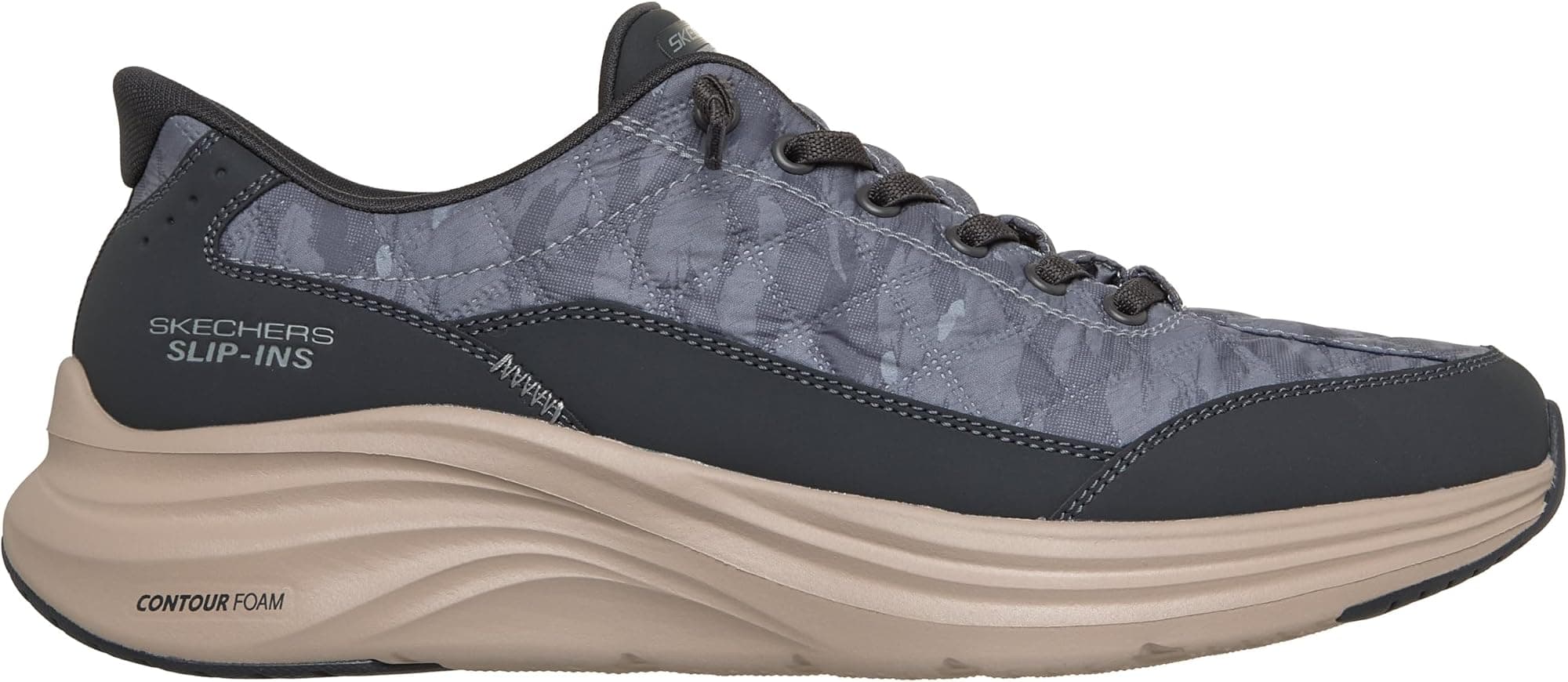 Skechers Mens Contour Foam Cozy Fit Compost Hands Free Slip-in - Black/Natural - - Thumbnail 5