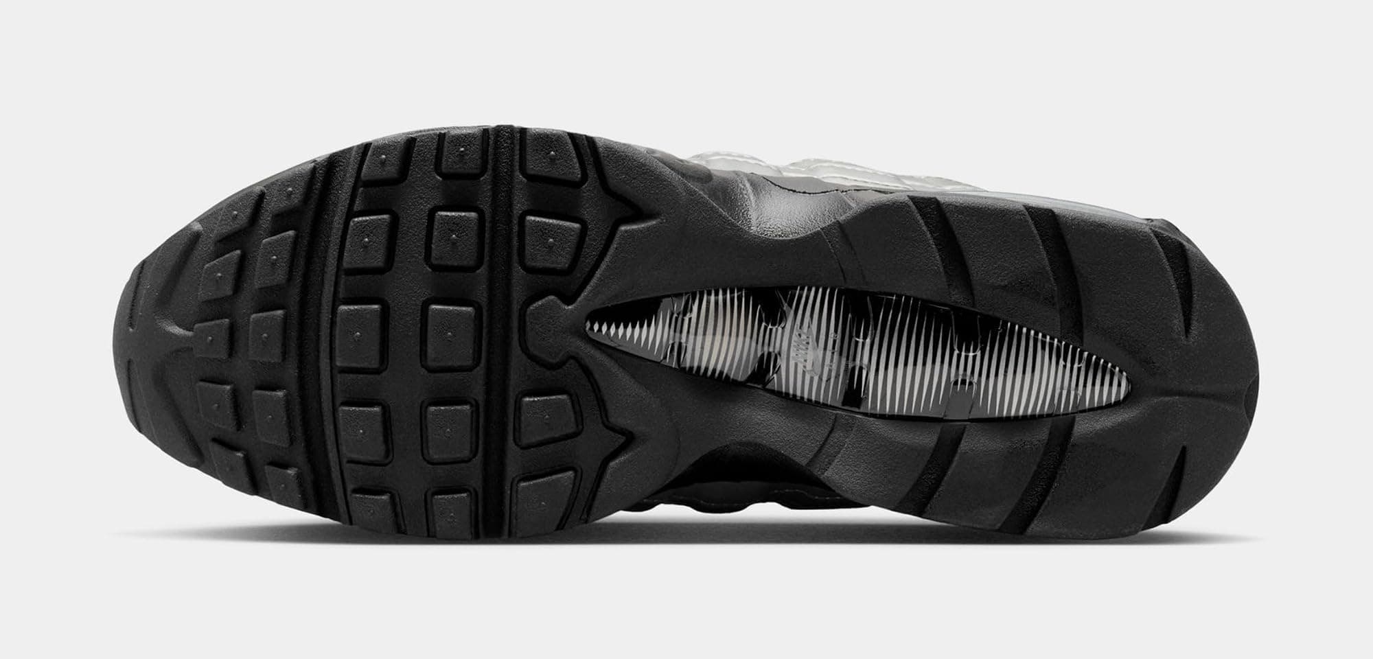 Nike Air Max 95 Big Bubble Mens Running Shoes (Metallic Silver/Black/Black) - Me - Thumbnail 4
