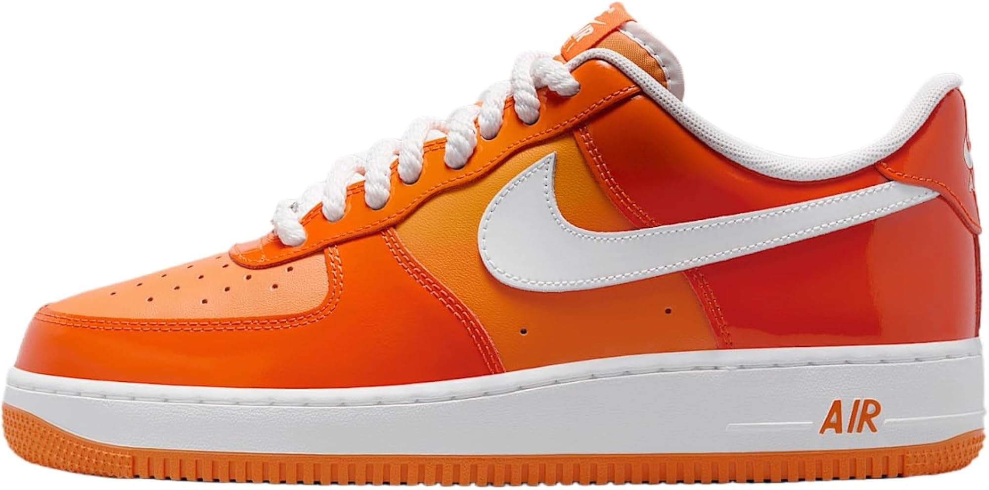 Nike Men's Air Force 1 '07 LV8 Sneaker - Safety Orange/Sport Orange/White - 8