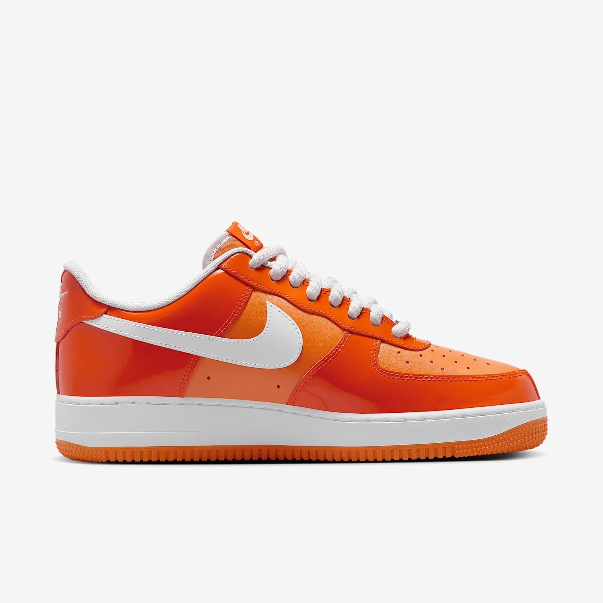 Nike Men's Air Force 1 '07 LV8 Sneaker - Safety Orange/Sport Orange/White - 8 - Thumbnail 3