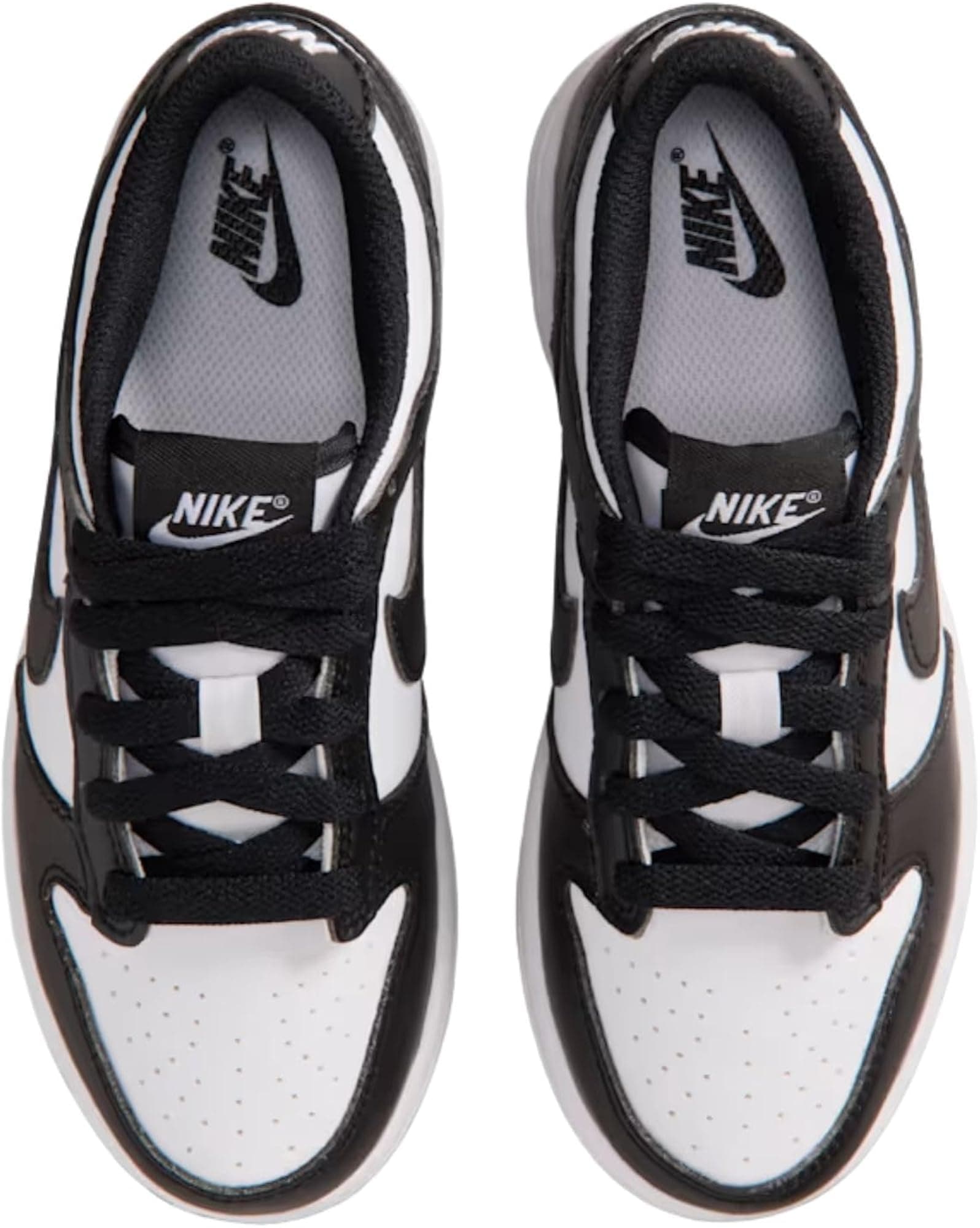 Nike Dunk Low Preschool Lifestyle Shoes (White/Black/White) - White/Black/White - Thumbnail 3