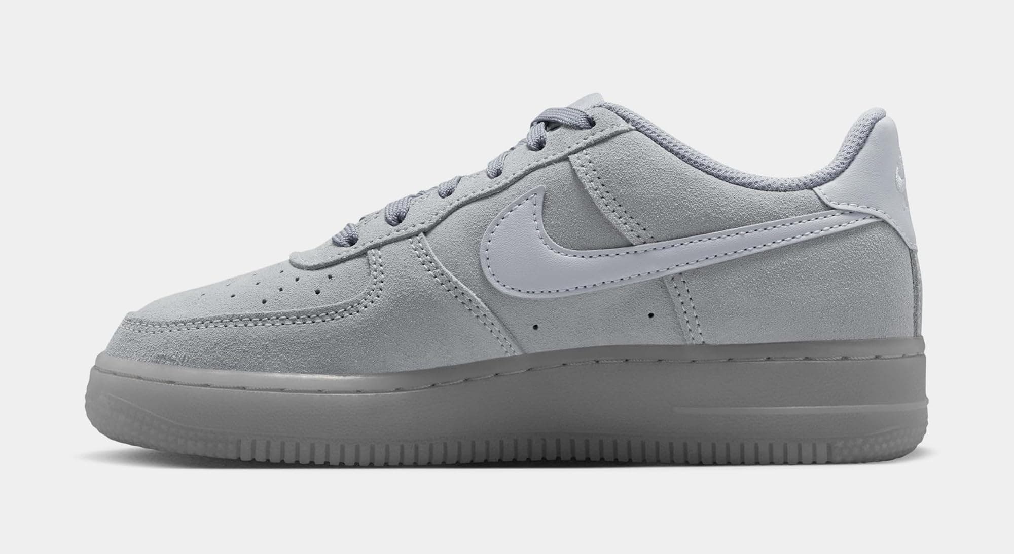 Nike Air Force 1 LV8 3 Grade School Lifestyle Shoes (Wolf Grey/Wolf Grey/Black) - Thumbnail 4