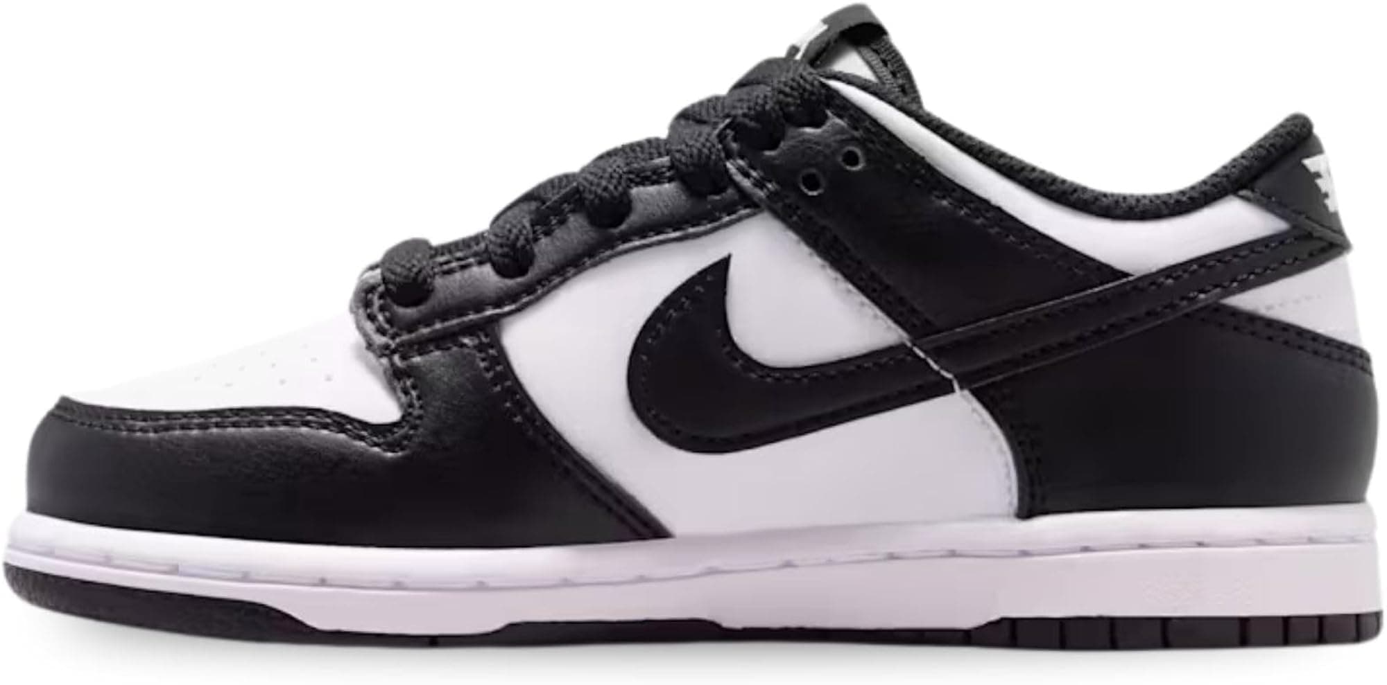Nike Dunk Low Preschool Lifestyle Shoes (White/Black/White) - White/Black/White - Thumbnail 4
