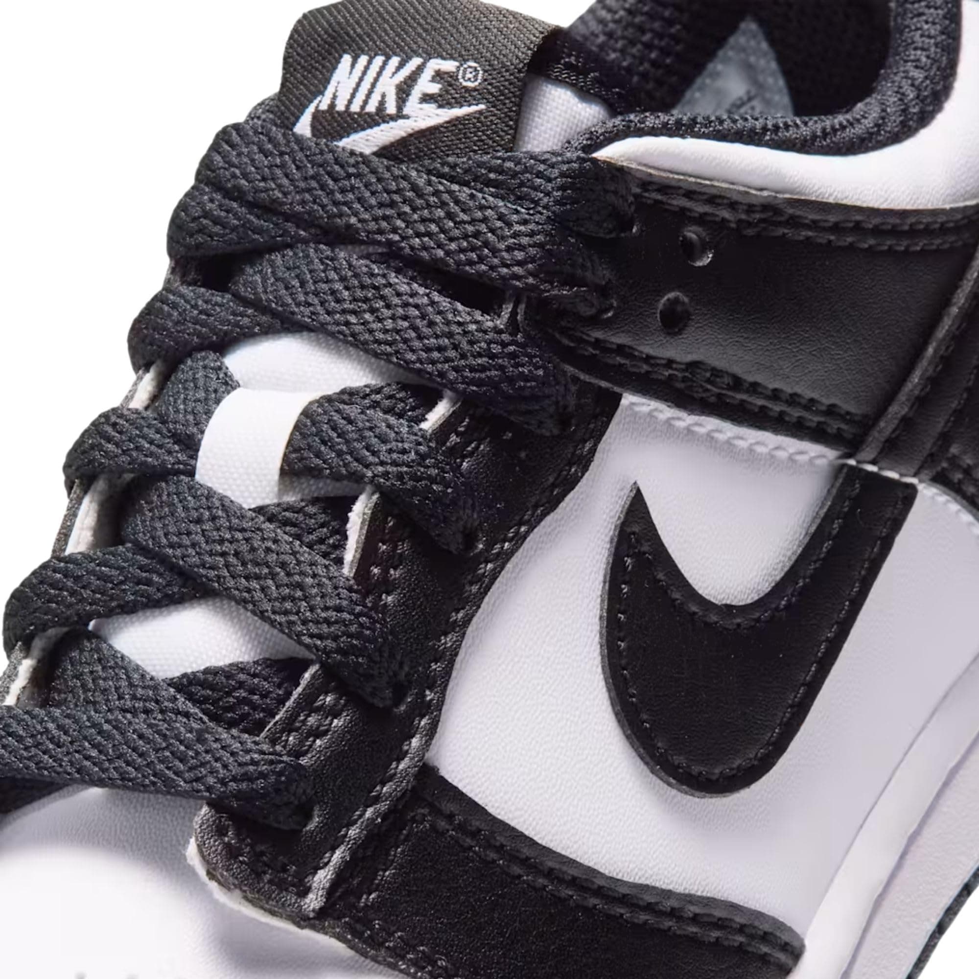 Nike Dunk Low Preschool Lifestyle Shoes (White/Black/White) - White/Black/White - Thumbnail 2