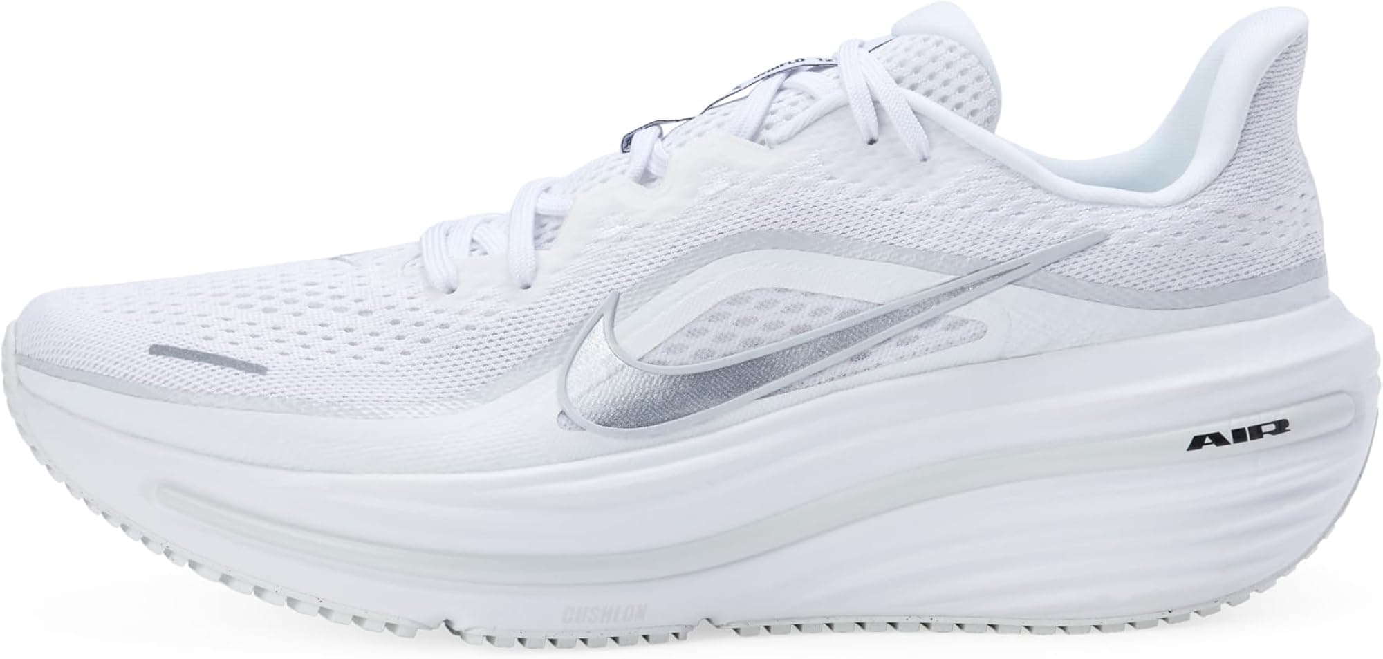 Nike Men's Winflo 12 Road Running Shoes - White/Metallic Silver/Summit White - 1