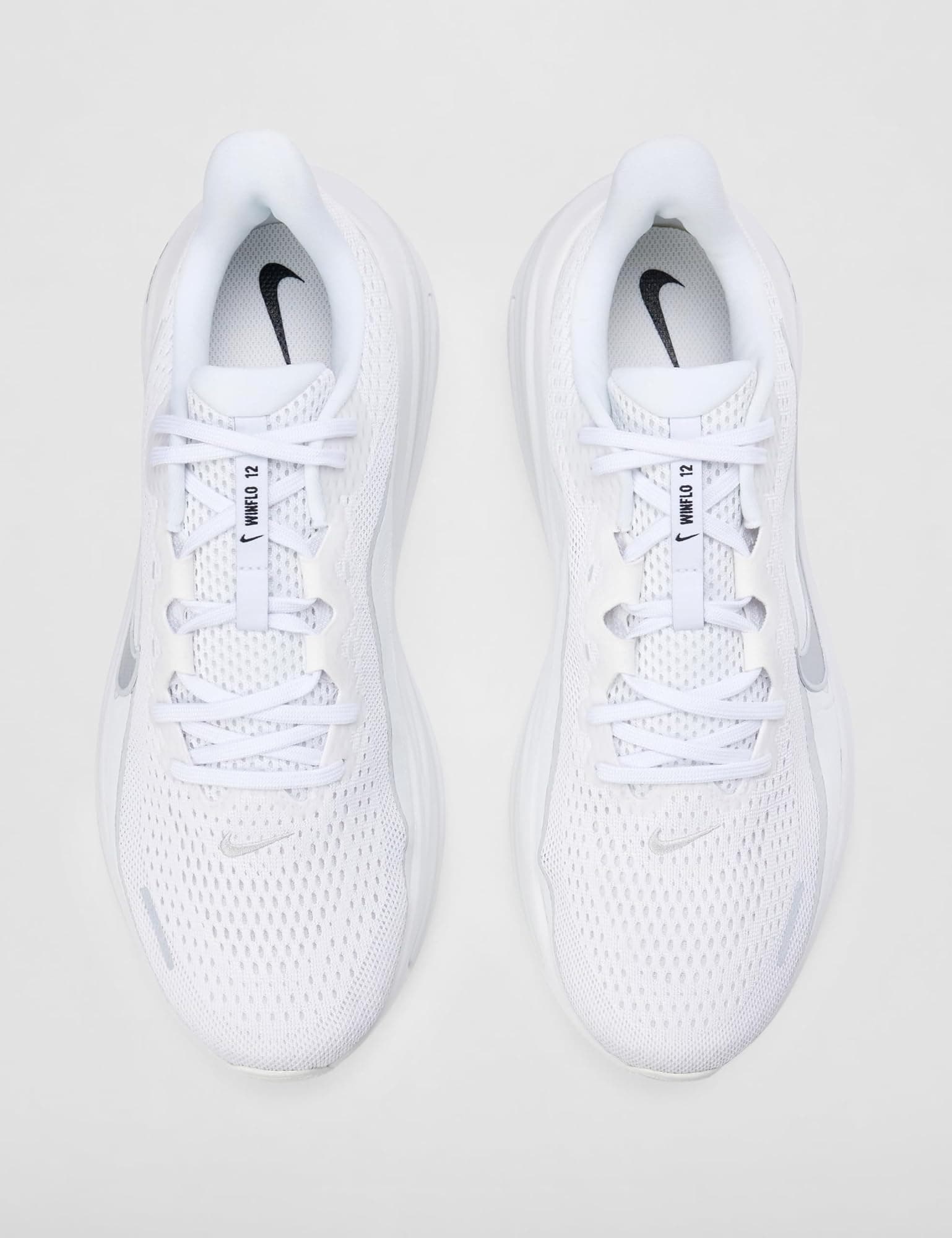 Nike Men's Winflo 12 Road Running Shoes - White/Metallic Silver/Summit White - 1 - Thumbnail 5