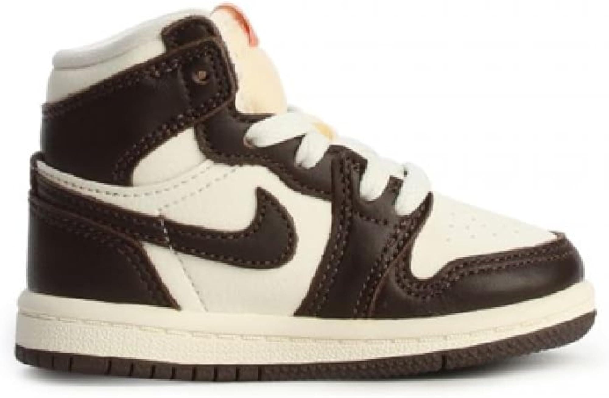 Air Jordan 1 Retro High OG Baroque Brown and Sail Infant Toddler Lifestyle Shoes - Thumbnail 2