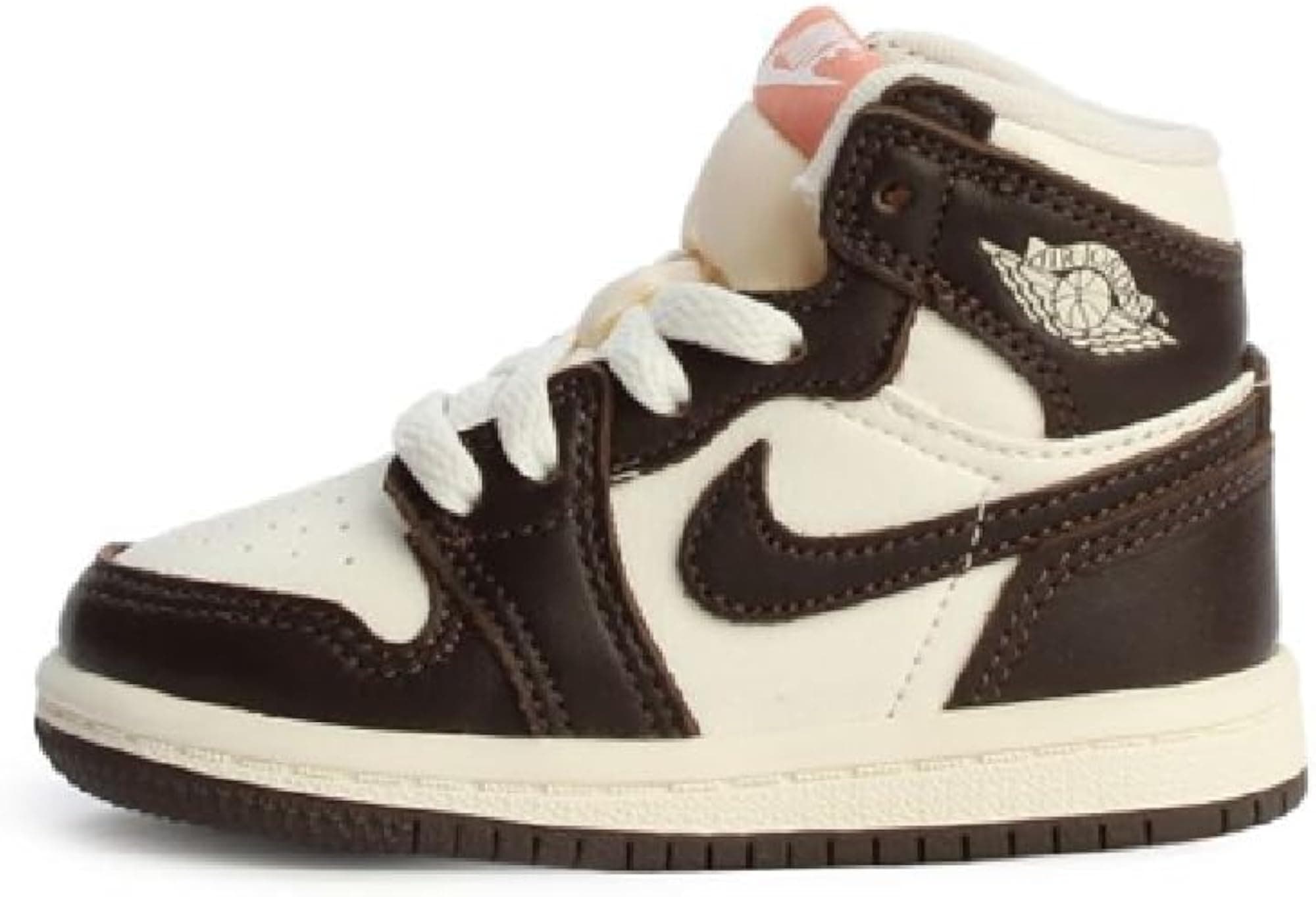 Air Jordan 1 Retro High OG Baroque Brown and Sail Infant Toddler Lifestyle Shoes