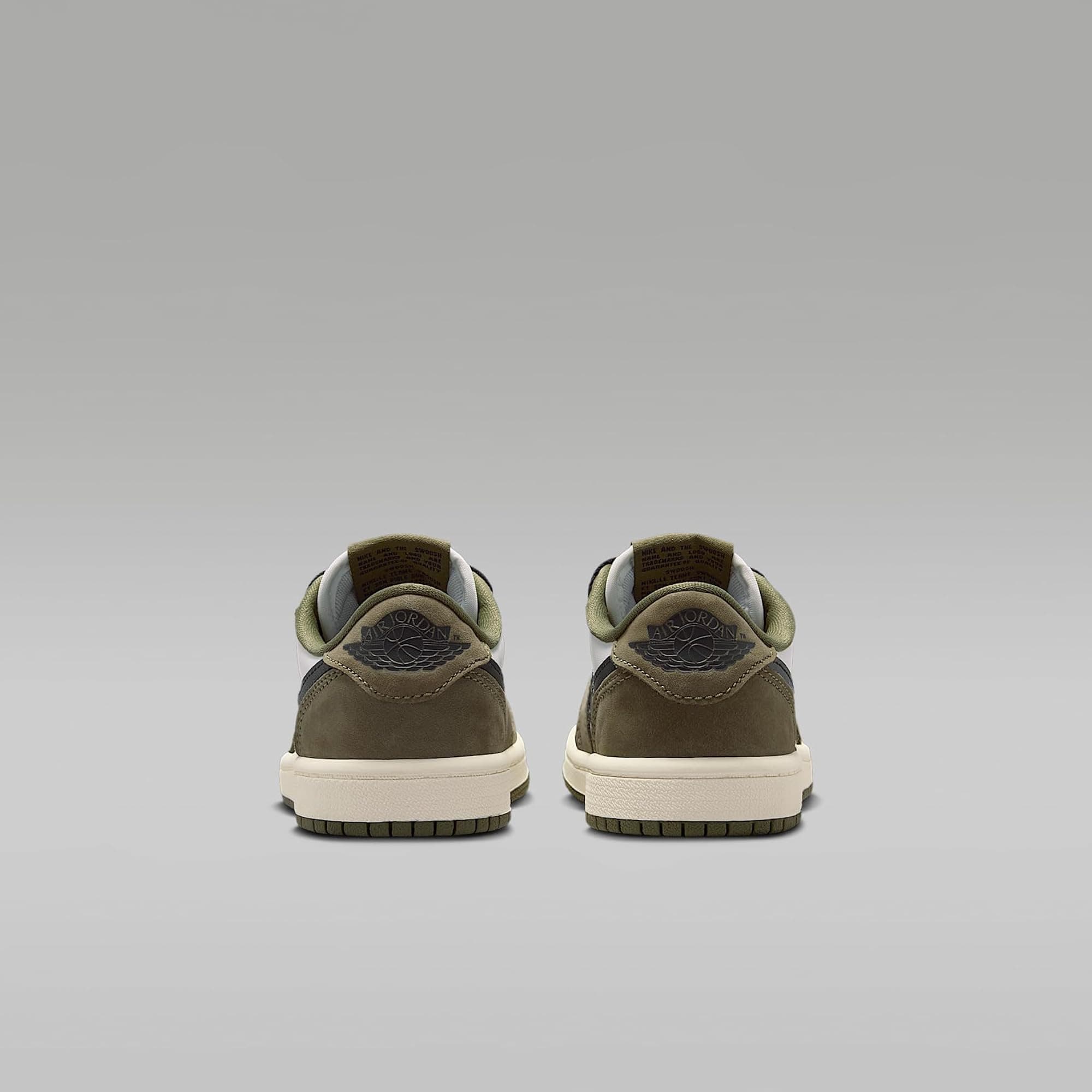 Air Jordan 1 Retro Low 'Medium Olive and Summit White' Little Kids' Shoes (Mediu - Thumbnail 6