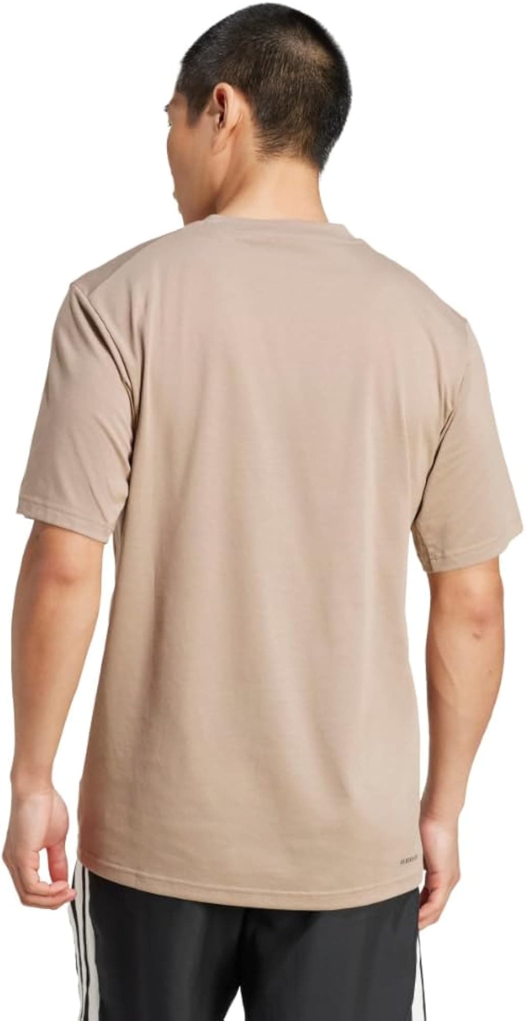 adidas Men's Essentials Feel Ready Training T-Shirt - chalky brown / black - Lar - Thumbnail 3