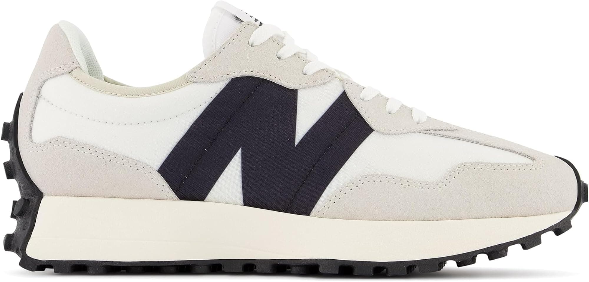 New Balance Women's 327 Sneaker - Sea Salt/White - 8 - Thumbnail 4