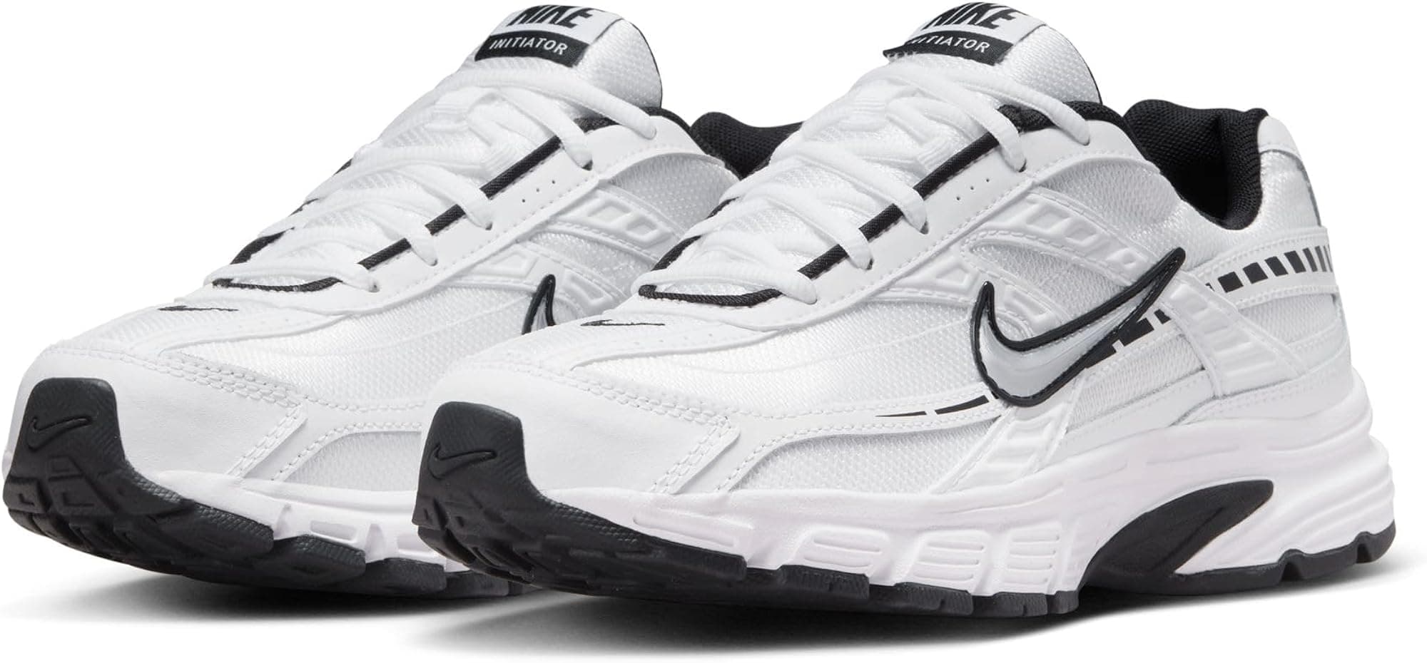 Running Shoes - White Metallic Silver White Black - 9 - Thumbnail 5