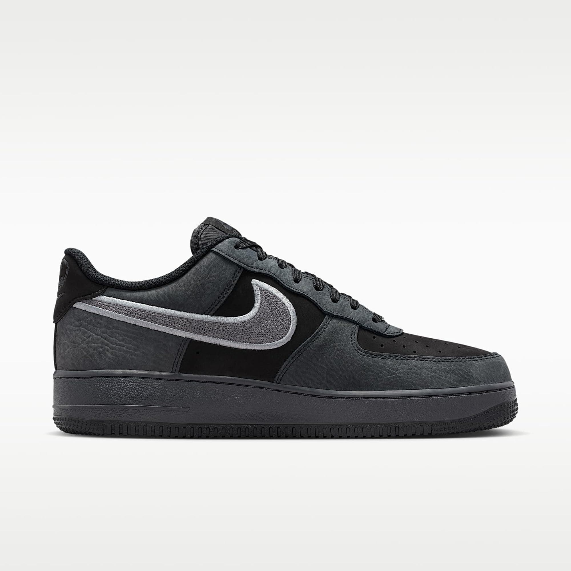 Nike Air Force 1 '07 LV8 Men's Shoes (Black/Smoke Grey/Dark Smoke Grey) - Black/ - Thumbnail 3