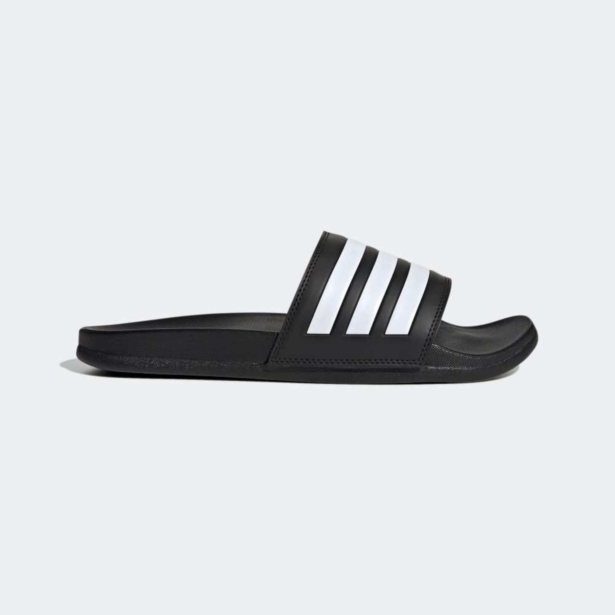 adidas unisex-adult Adilette Comfort - Core Black/White - 8 - Thumbnail 2