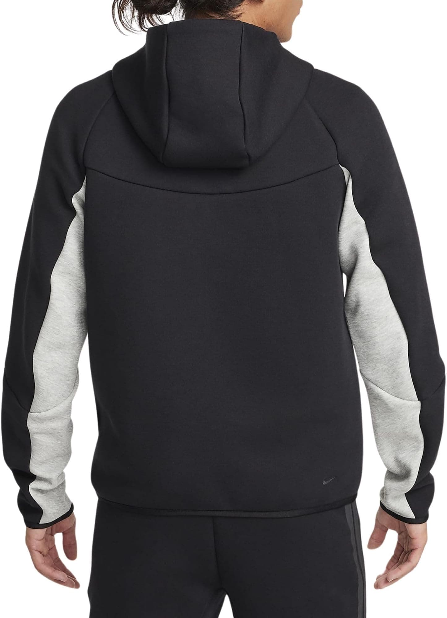 Nike Tech Men's Full-Zip Windrunner Hoodie (HV0949-011, Black/Dark Grey Heather/ - Thumbnail 2