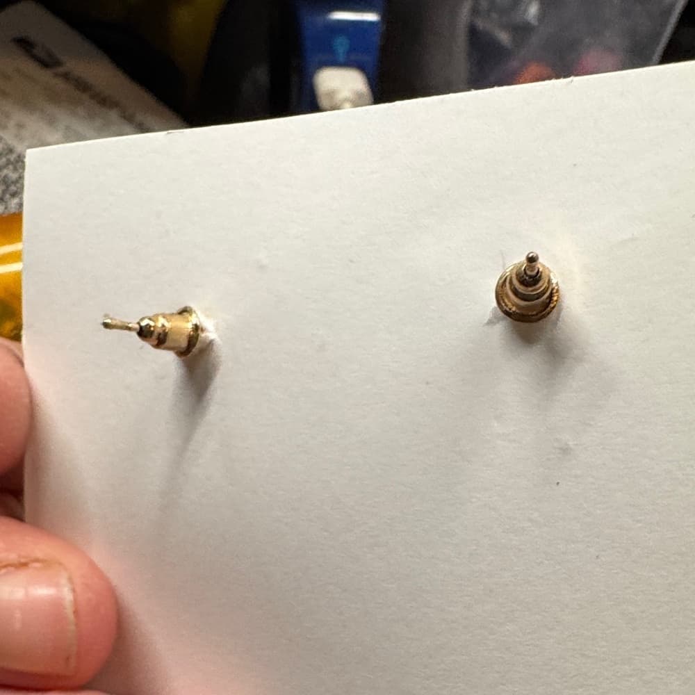 Elegant Gold and Blue Drop Earrings - Thumbnail 3