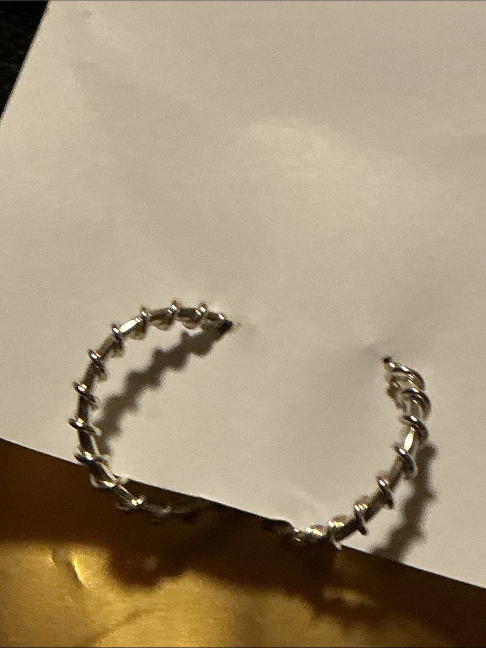 ⭐ Silver Wrapped Wire Hoop Earrings Minimalist Punk Boho Trendy Chic - Thumbnail 2