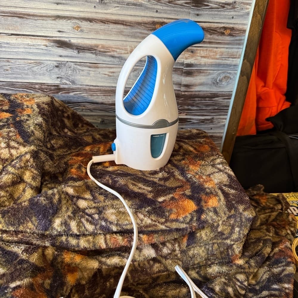 Portable Blue and White Garment Steamer