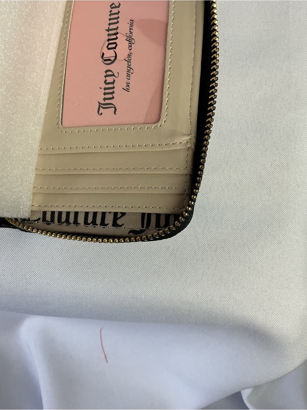 ★ NWT Juicy Couture Double Zip Around Wallet Black Embossed Logo - Thumbnail 3