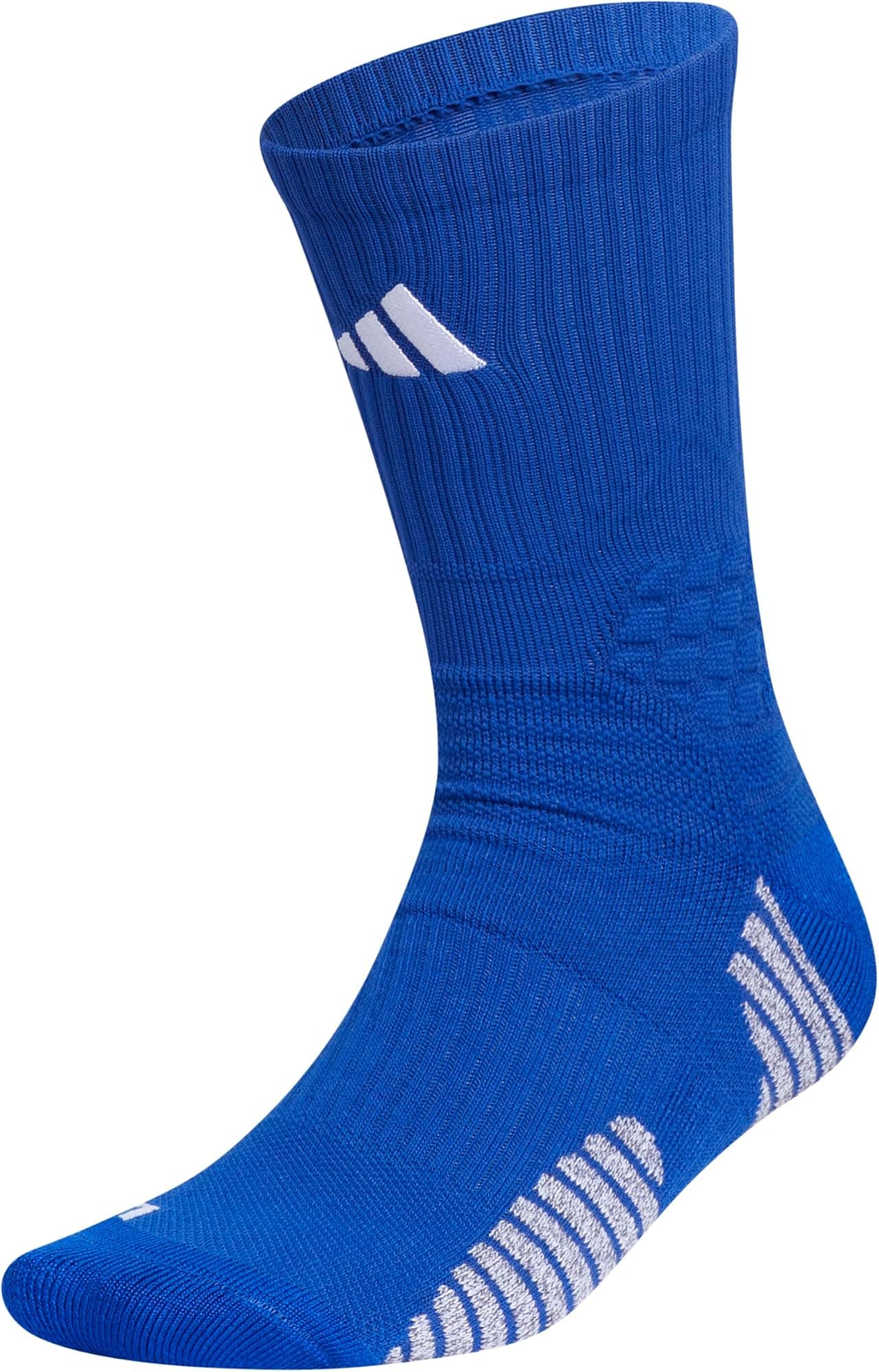 adidas Unisex Select Basketball Socks (1 Pair) - Team Royal Blue/White/1/Crew -