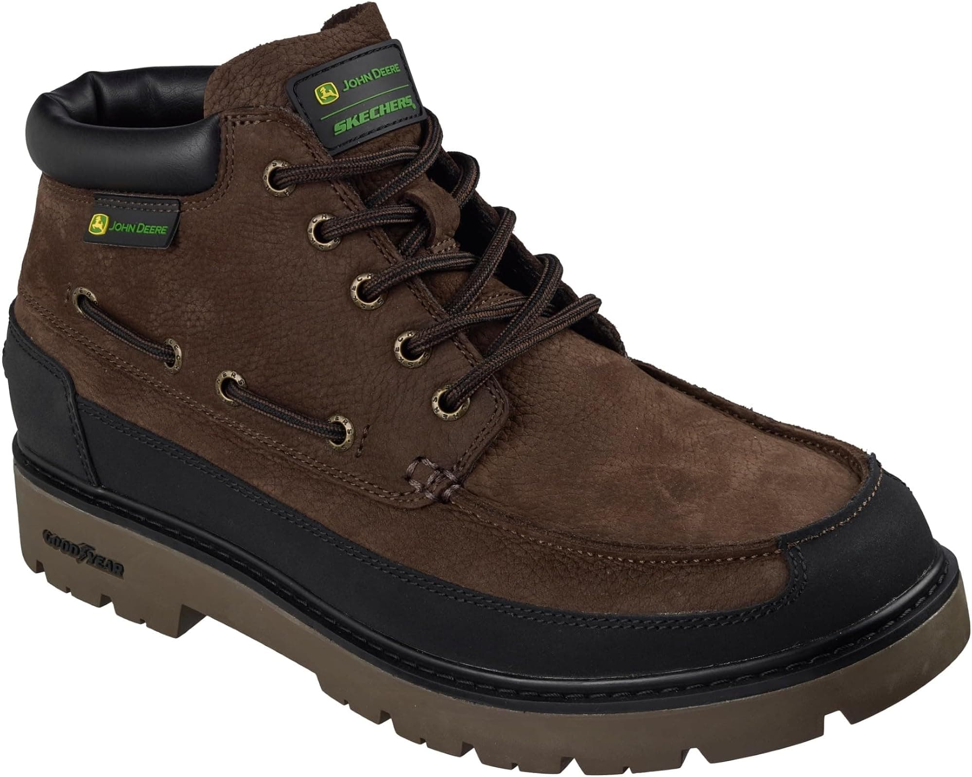 Skechers x John Deere Men's Relaxed Fit Caldwell-Cutler Hiking Work Boots - Choc - Thumbnail 3