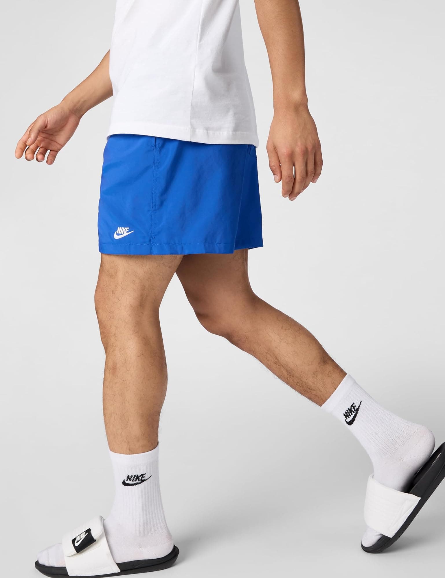Nike Men's Club Woven Flow Shorts - Game Royal/White - SM - Thumbnail 6