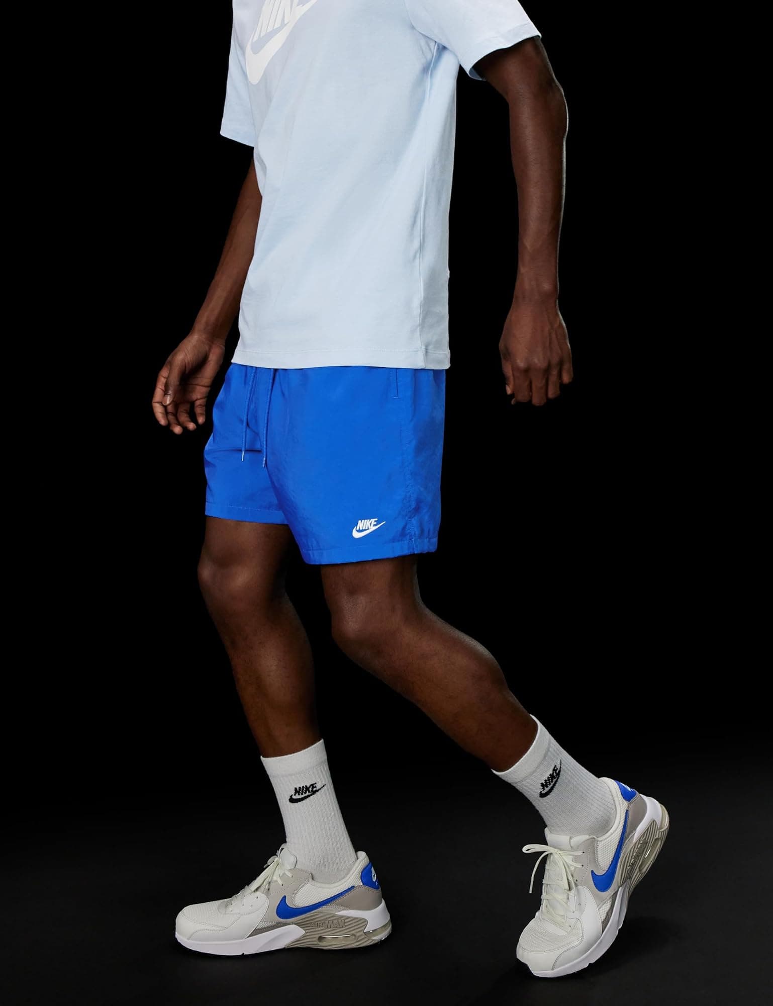 Nike Men's Club Woven Flow Shorts - Game Royal/White - SM - Thumbnail 2