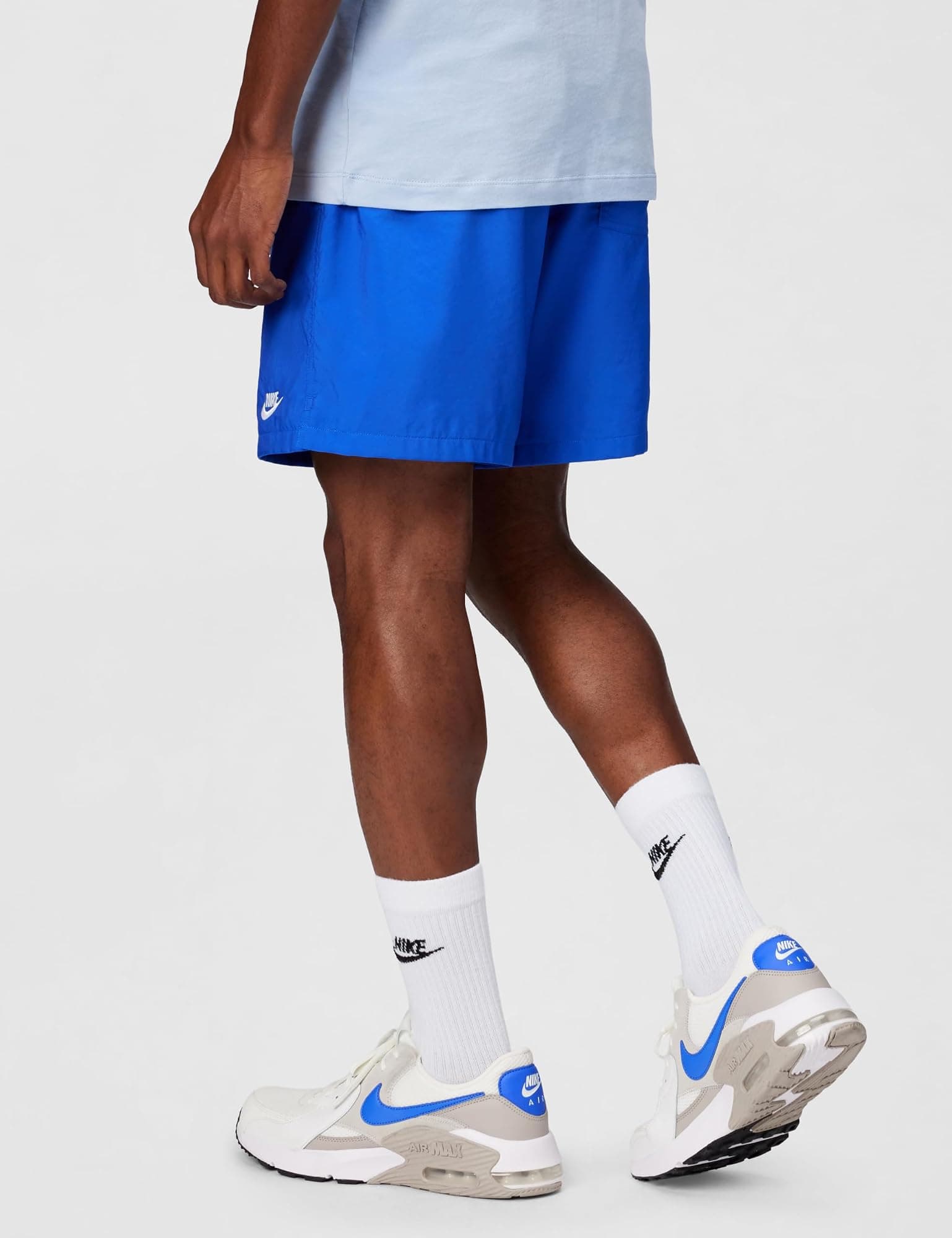 Nike Men's Club Woven Flow Shorts - Game Royal/White - SM - Thumbnail 4