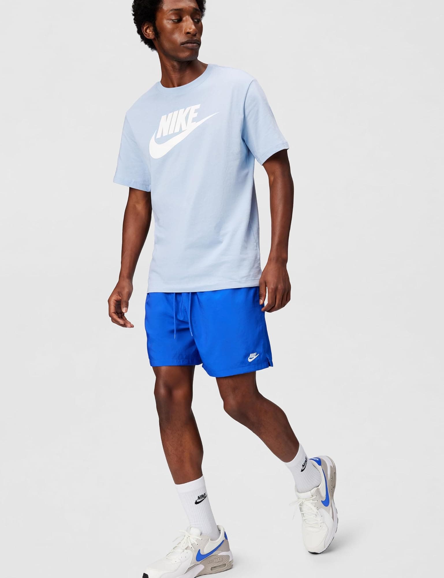 Nike Men's Club Woven Flow Shorts - Game Royal/White - SM - Thumbnail 3