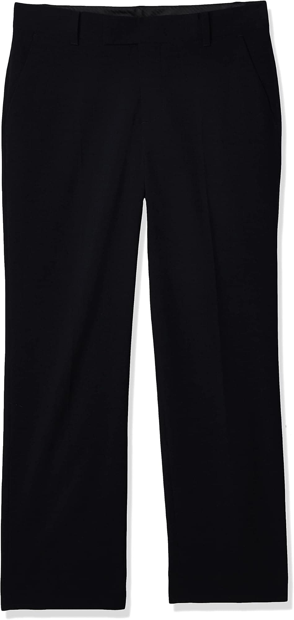 Calvin Klein Boys Flat-Front Bi-Stretch Dress Pant, Straight Leg Fit, Belt Loops