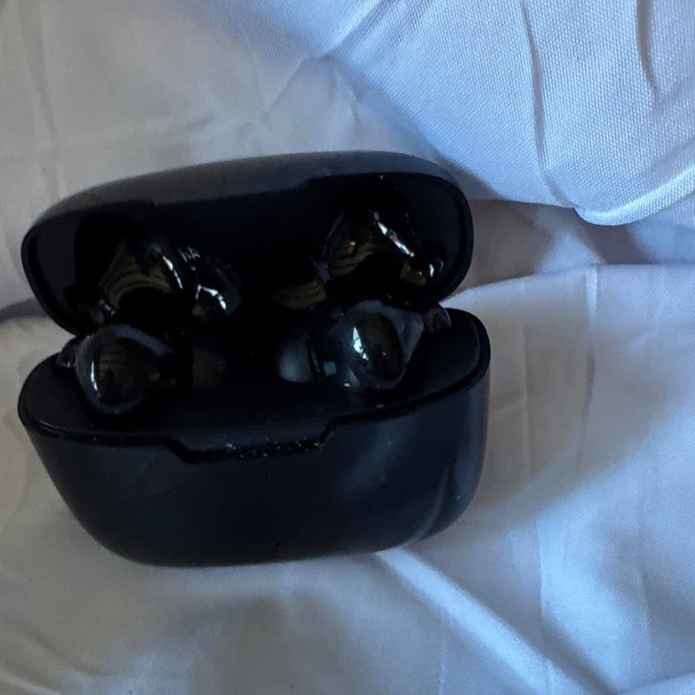 Black Wireless Earbuds with Charging Case - Thumbnail 3