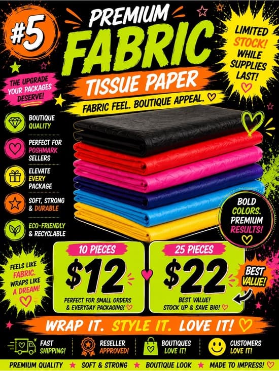 ★ Premium Fabric Feel Tissue Paper Bundle Boutique Packaging Supplies - Thumbnail 2