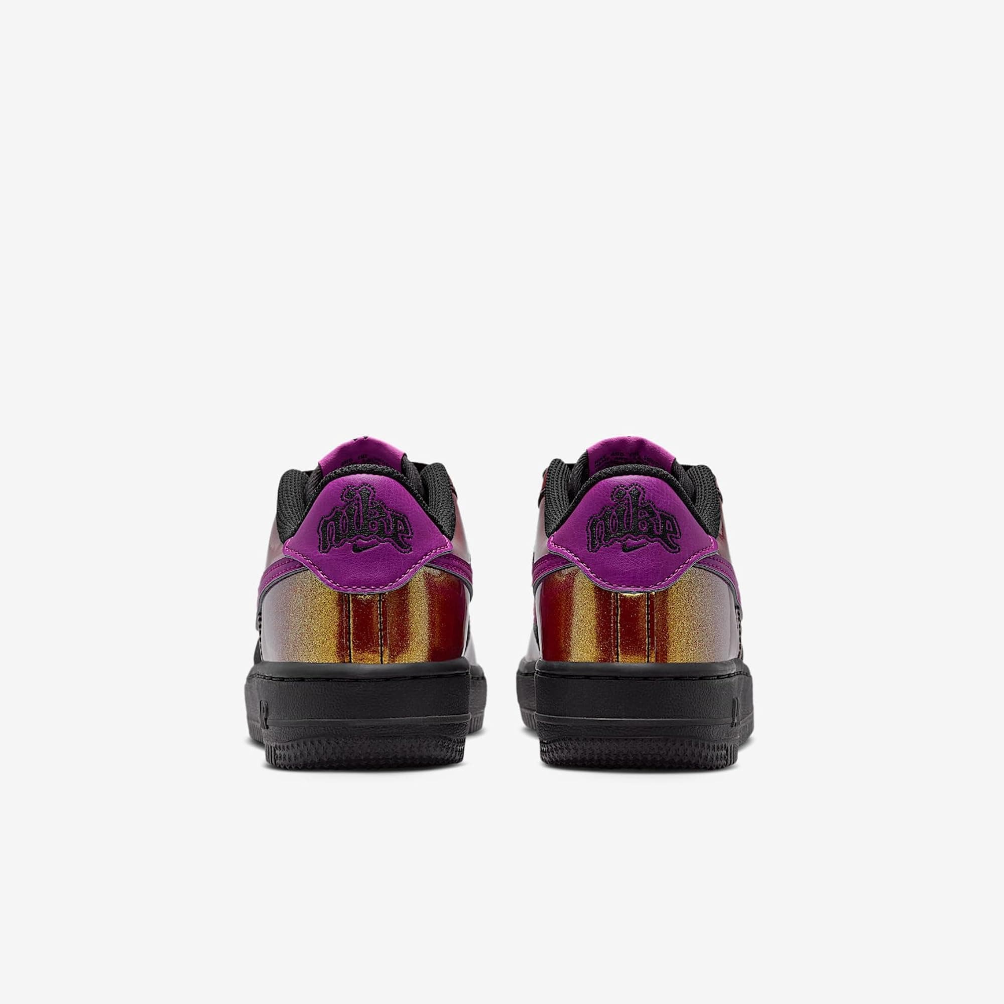Nike Air Force 1 LV8 Big Kids' Shoes (Black/Bold Berry) - Black/Bold Berry - 5.5 - Thumbnail 6