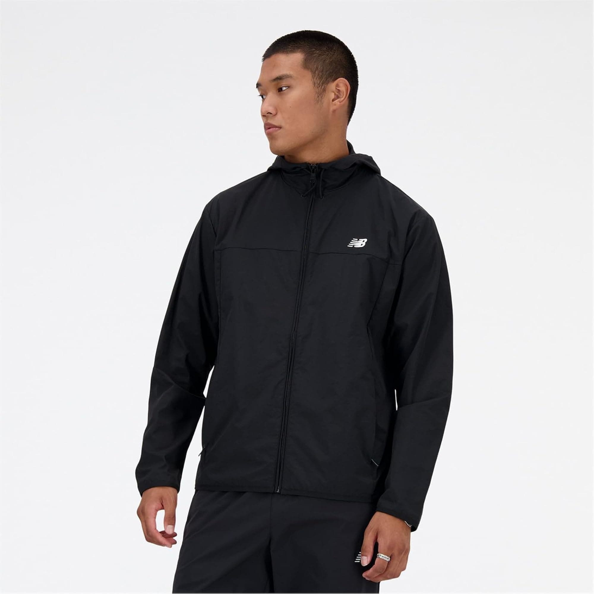 Men's New Balance Athletics Woven Jacket - Black - LG - Thumbnail 2