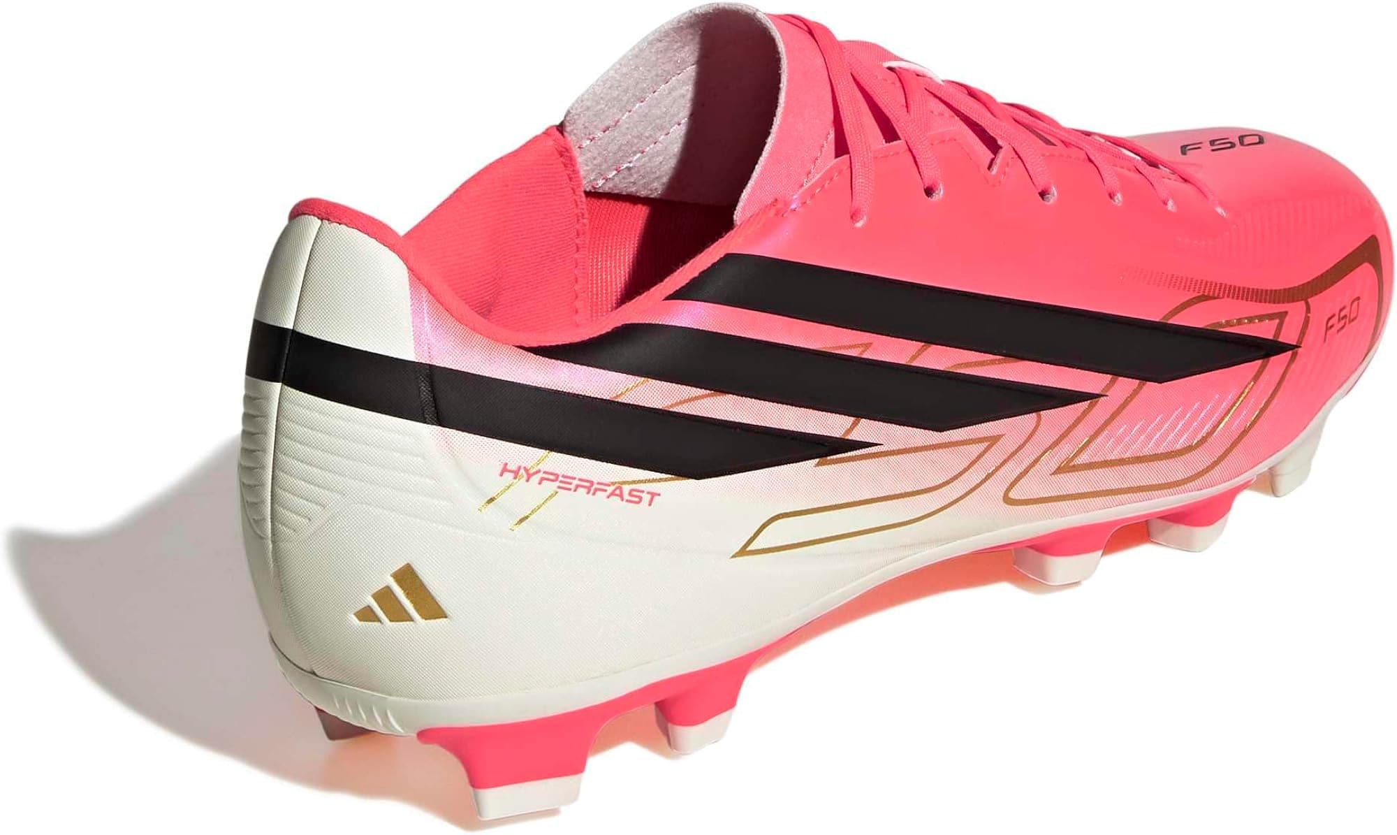 adidas F50 Hyperfast Club Firm Ground/Multi Ground Soccer Cleats - Solar Turbo/C - Thumbnail 5