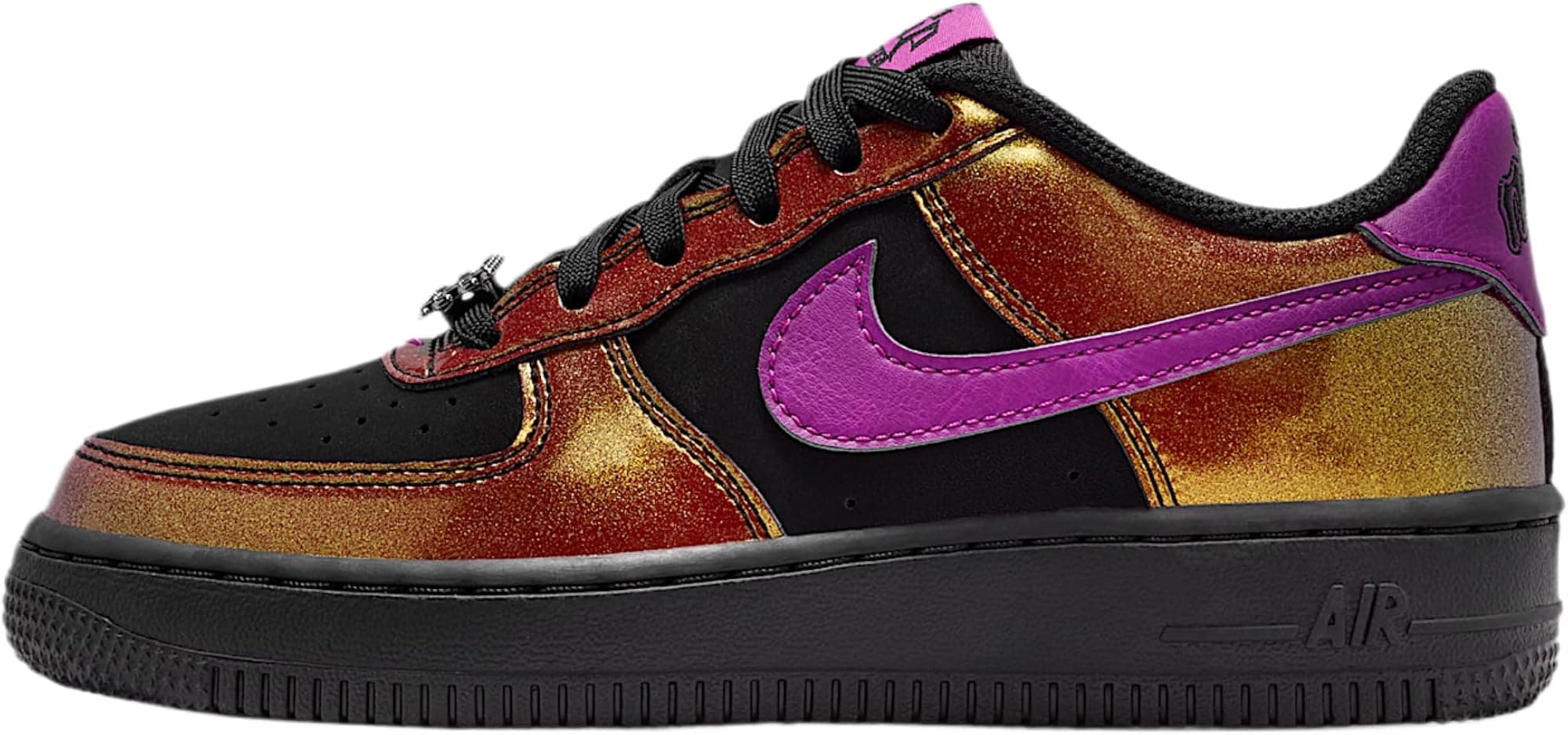 Nike Air Force 1 LV8 Big Kids' Shoes (Black/Bold Berry) - Black/Bold Berry - 5.5