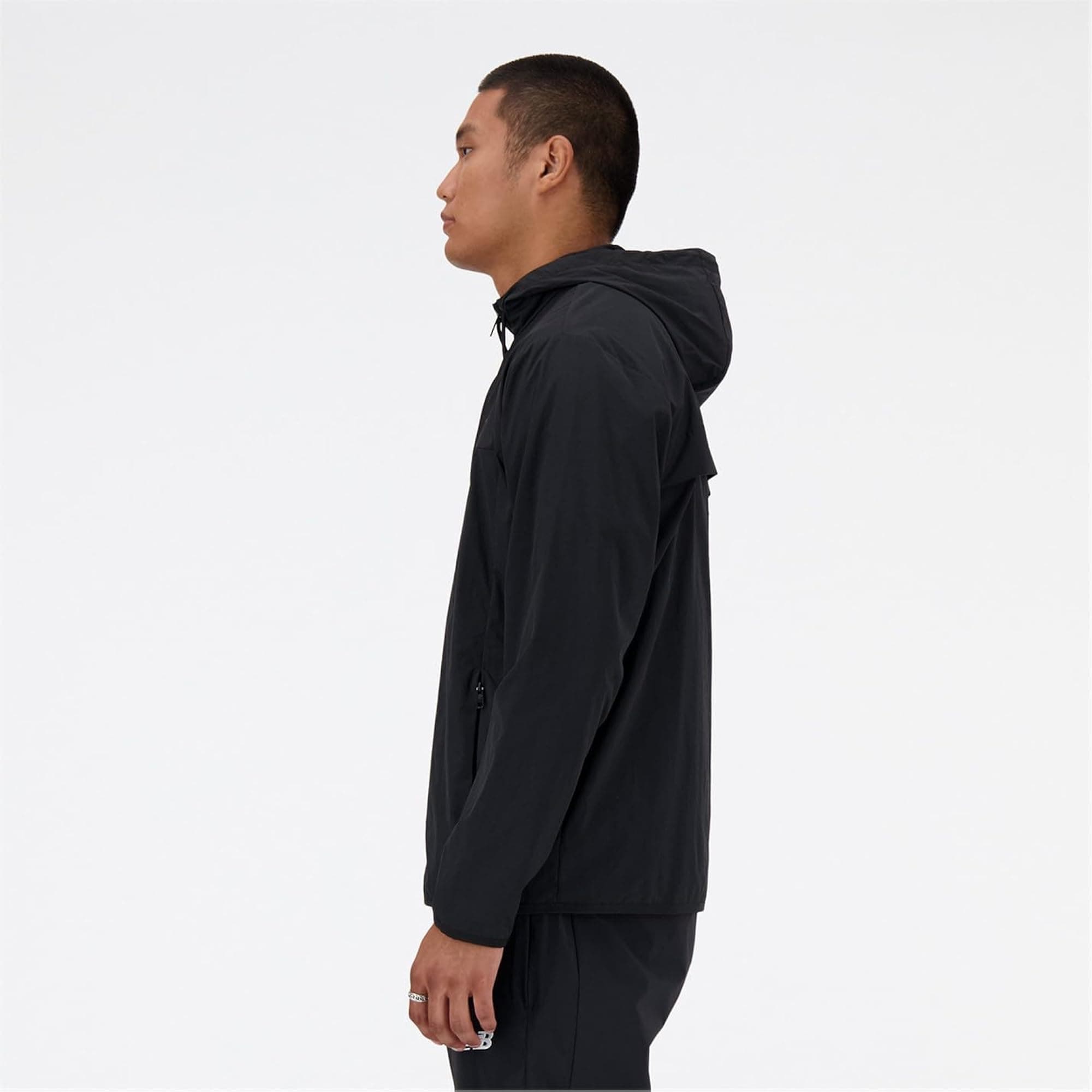 Men's New Balance Athletics Woven Jacket - Black - LG - Thumbnail 4