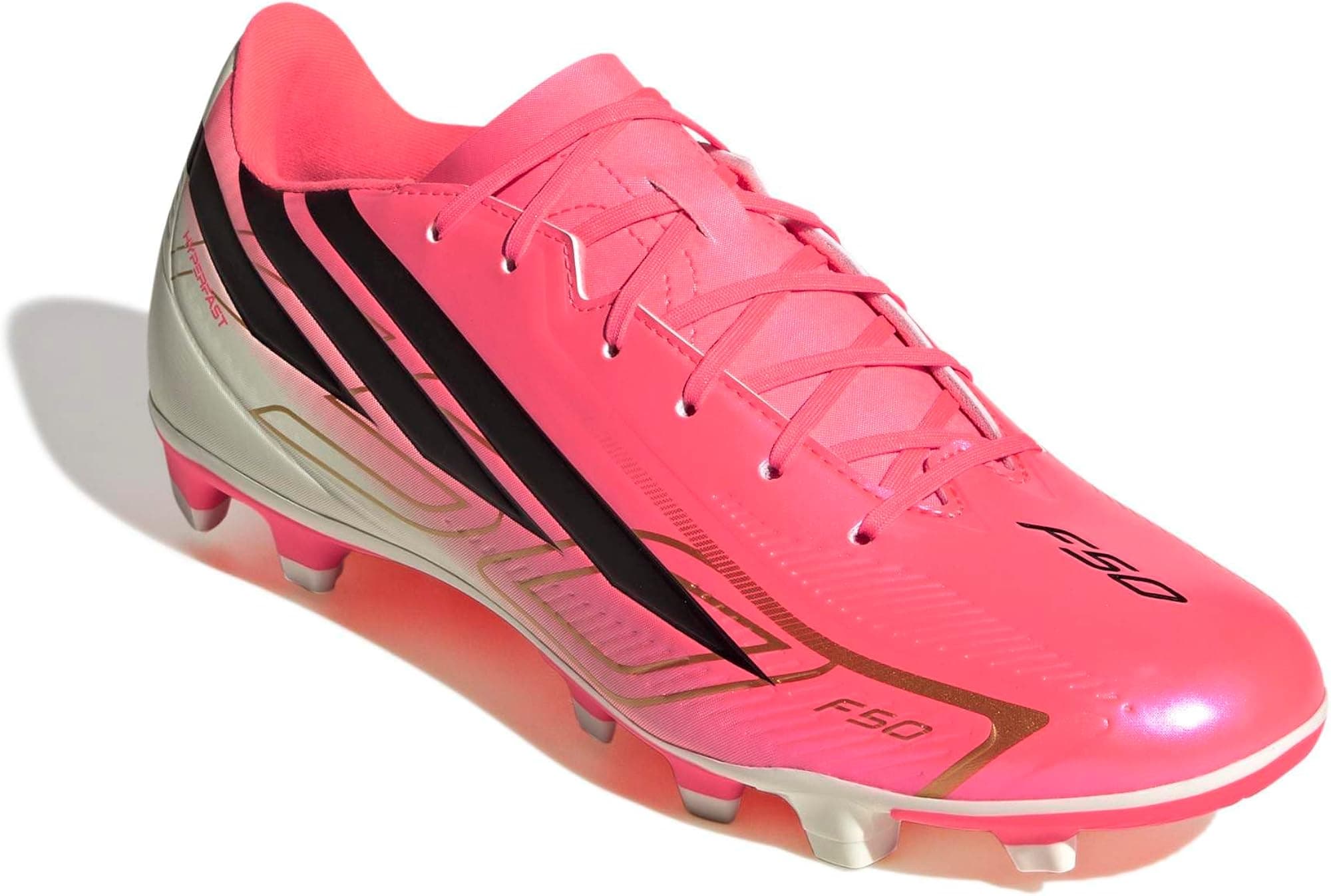 adidas F50 Hyperfast Club Firm Ground/Multi Ground Soccer Cleats - Solar Turbo/C - Thumbnail 4