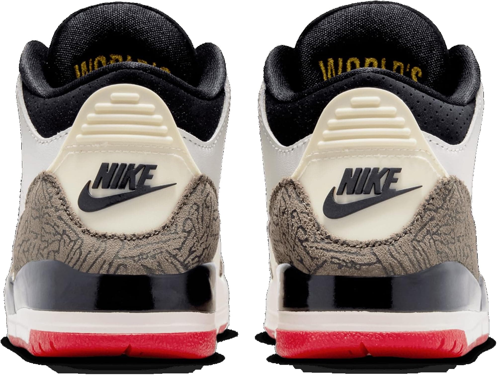 Jordan Retro 3 - Boys' Preschool (White/Black/Tan) - White/Black/Tan - 13 - Thumbnail 3