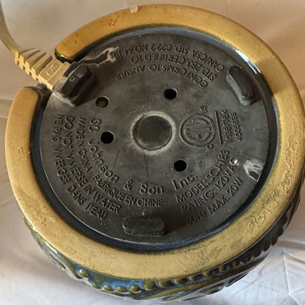 Ornate Green Ceramic Warmer - Thumbnail 2