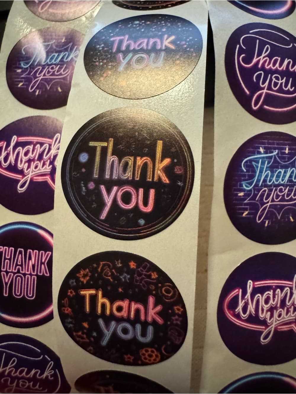 ★ 40 Galaxy Thank You Stickers Holographic Packaging Labels - Thumbnail 5