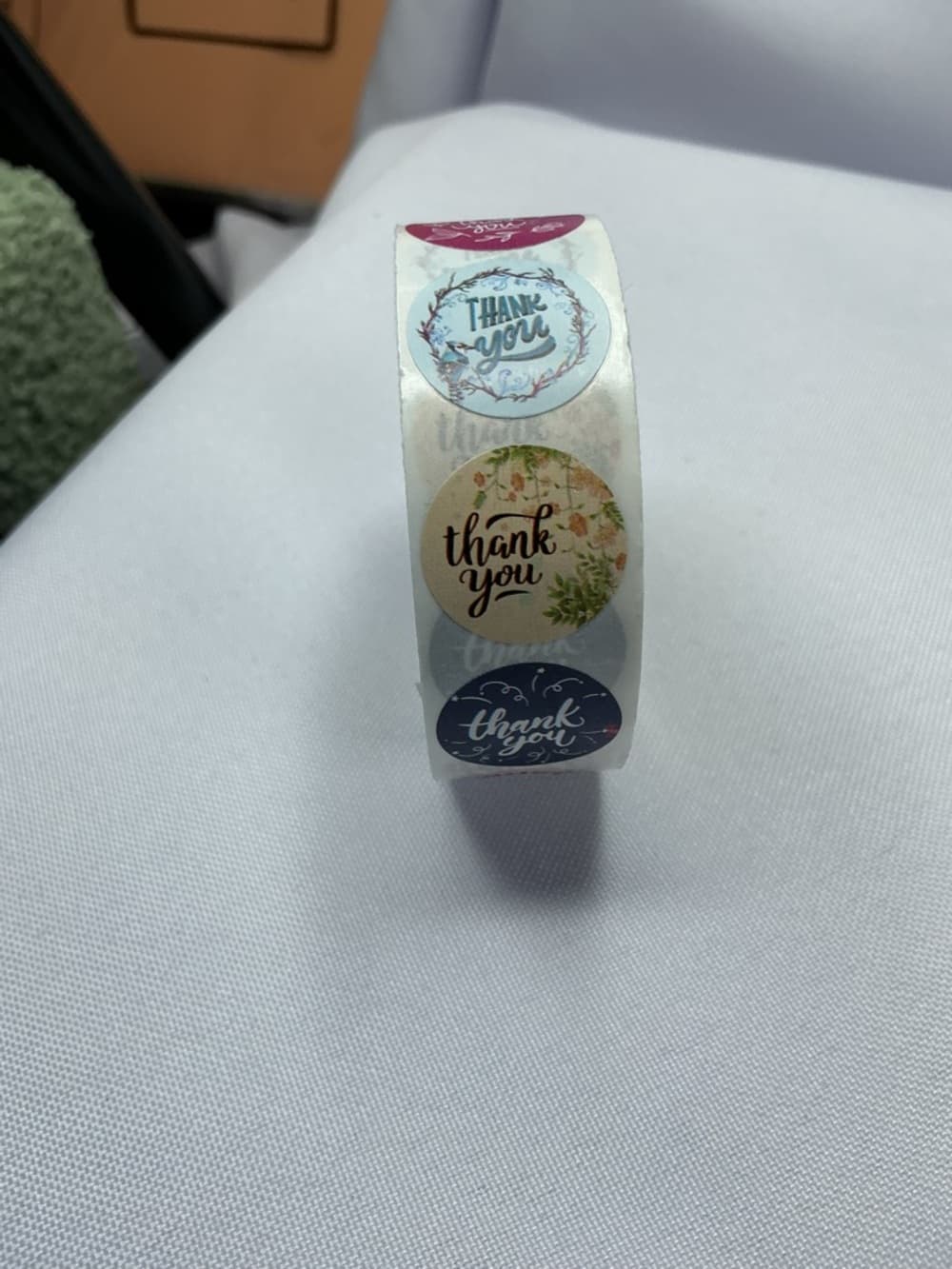 ★ Floral Thank You Sticker Roll Round Labels Small Business Packaging - Thumbnail 4
