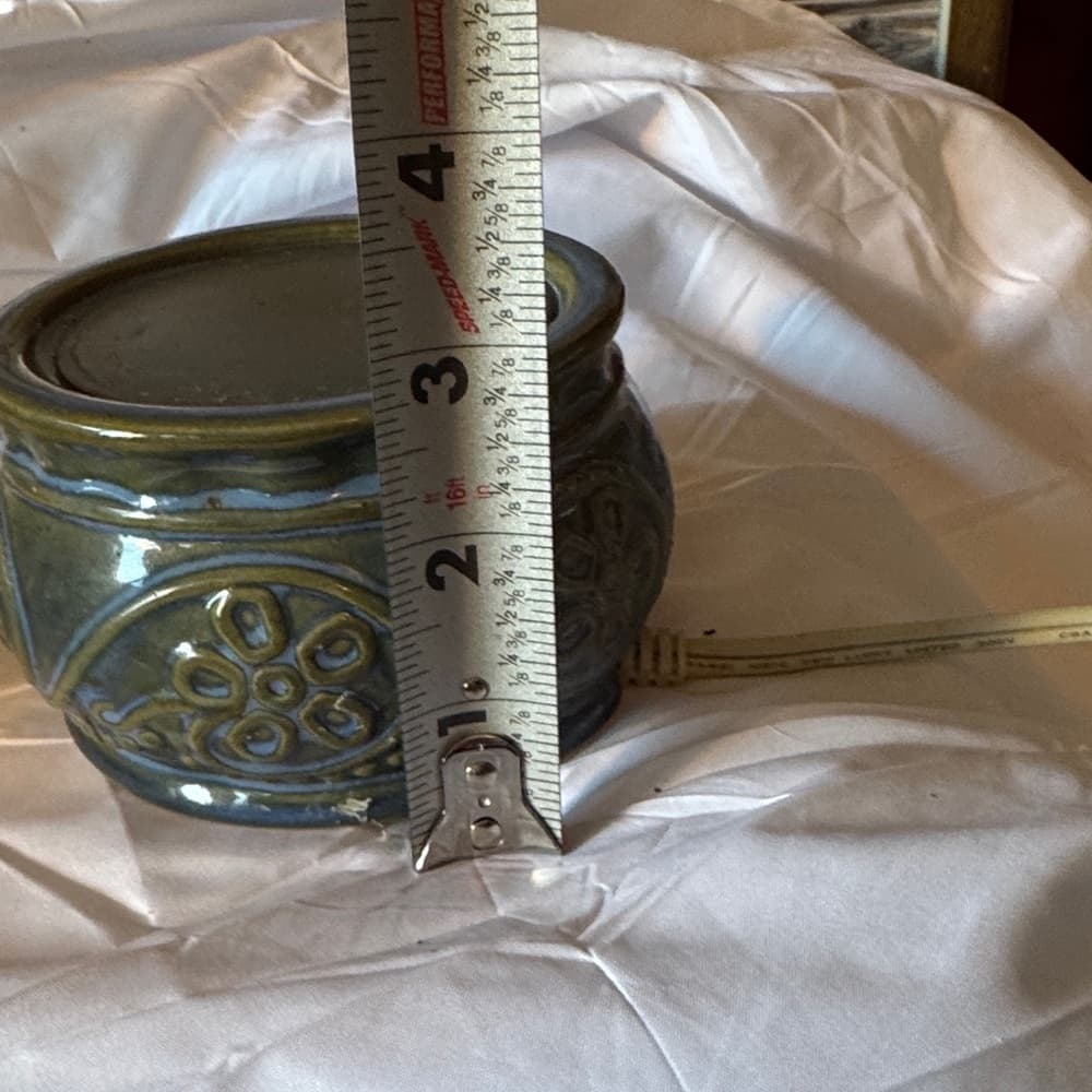 Ornate Green Ceramic Warmer - Thumbnail 4