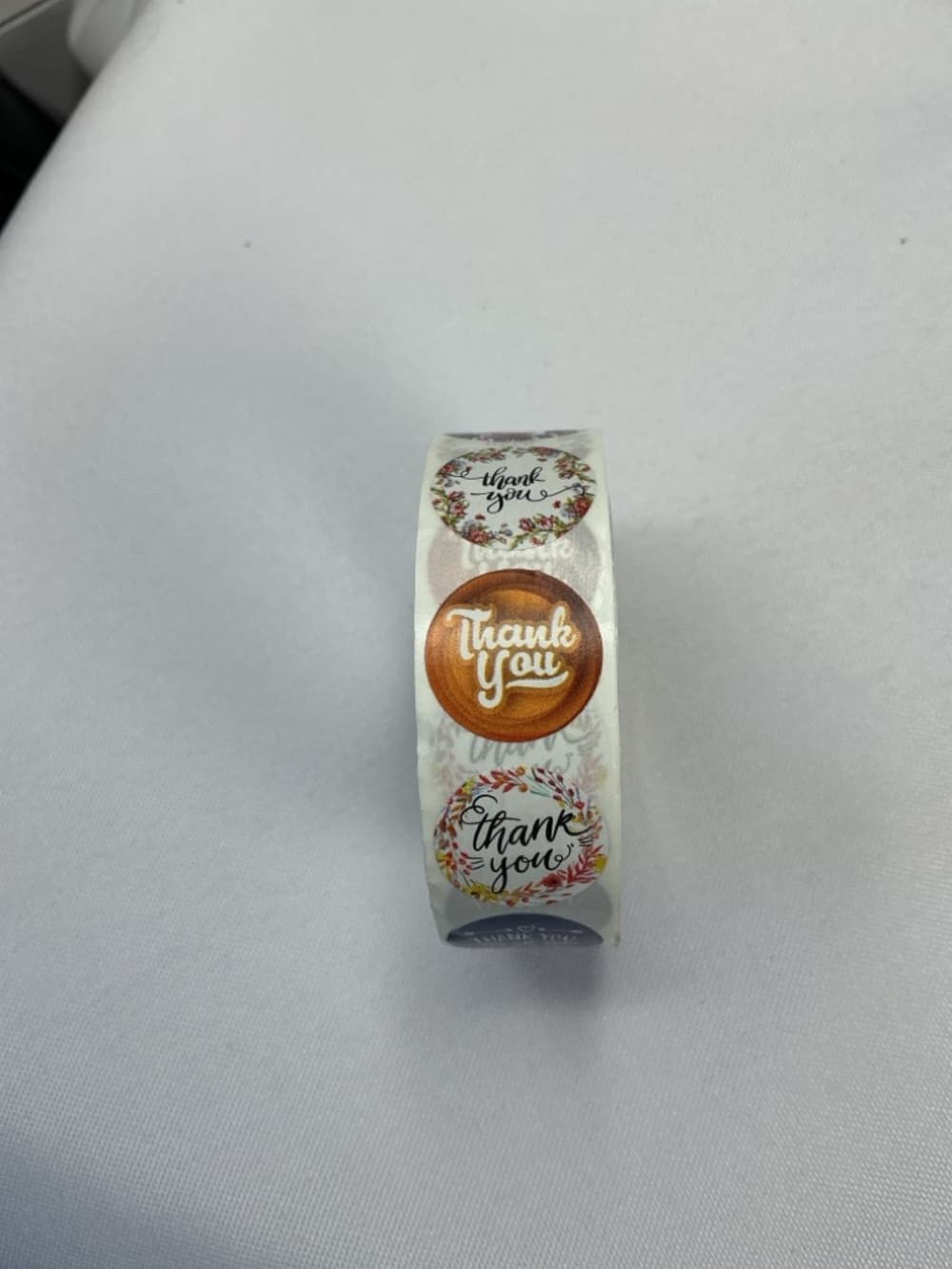 ★ Floral Thank You Sticker Roll Round Labels Small Business Packaging - Thumbnail 3