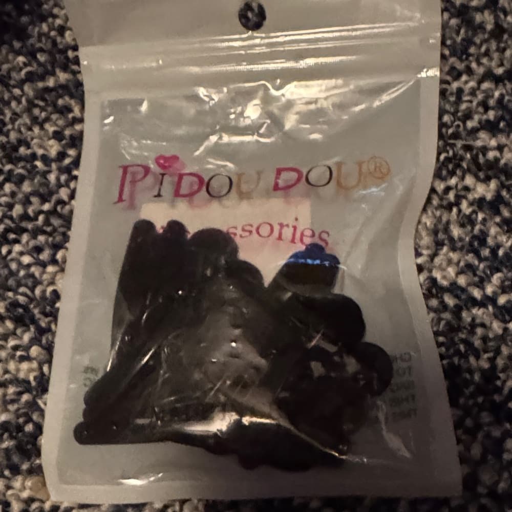 ★ PidouDou Black Hair Claw Clips Set Mini Butterfly Jaw Clips NIP - Thumbnail 3