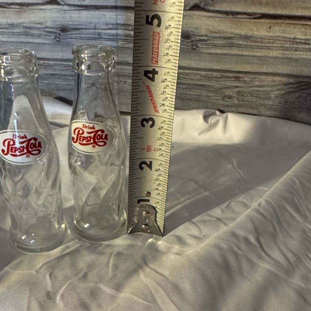Pepsi Glass Bottles with Red and White Logo
