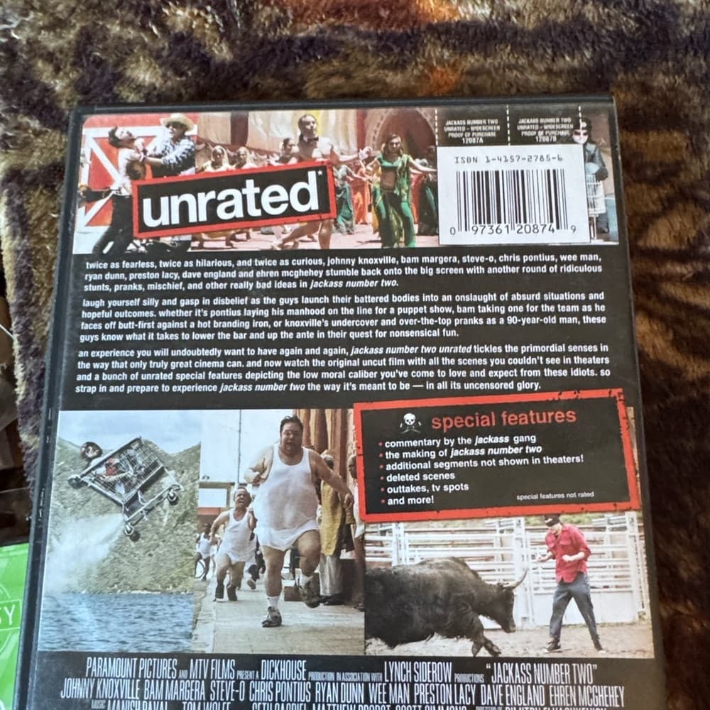 ★ Jackass Number Two Unrated DVD Movie Comedy MTV Collectible - Thumbnail 3