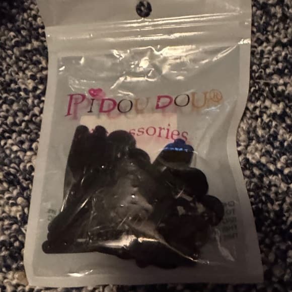 ★ PidouDou Black Hair Claw Clips Set Mini Butterfly Jaw Clips NIP - Thumbnail 4